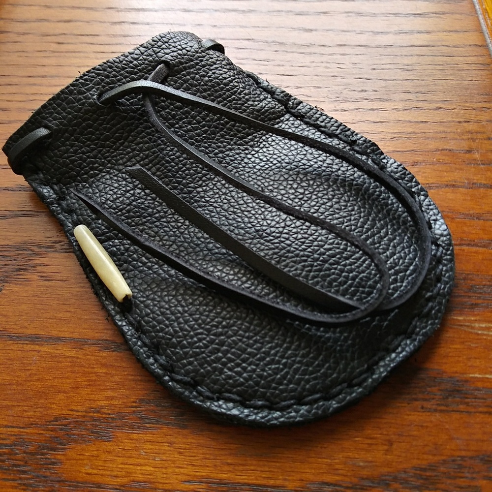 Leather Tech gadget pouch